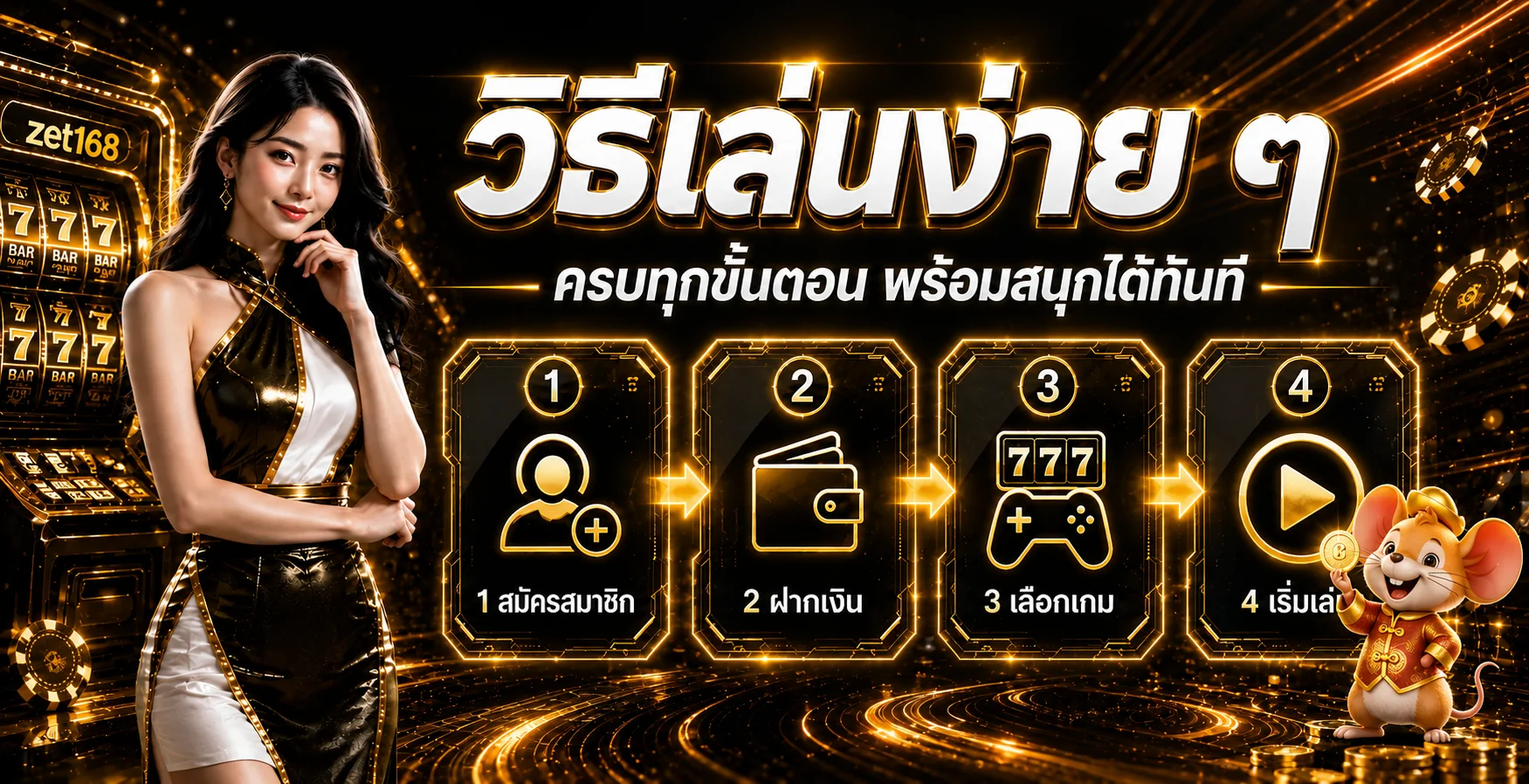 ขั้นตอนสมัคร ฝาก เลือกเกม และเริ่มใช้งาน zet168